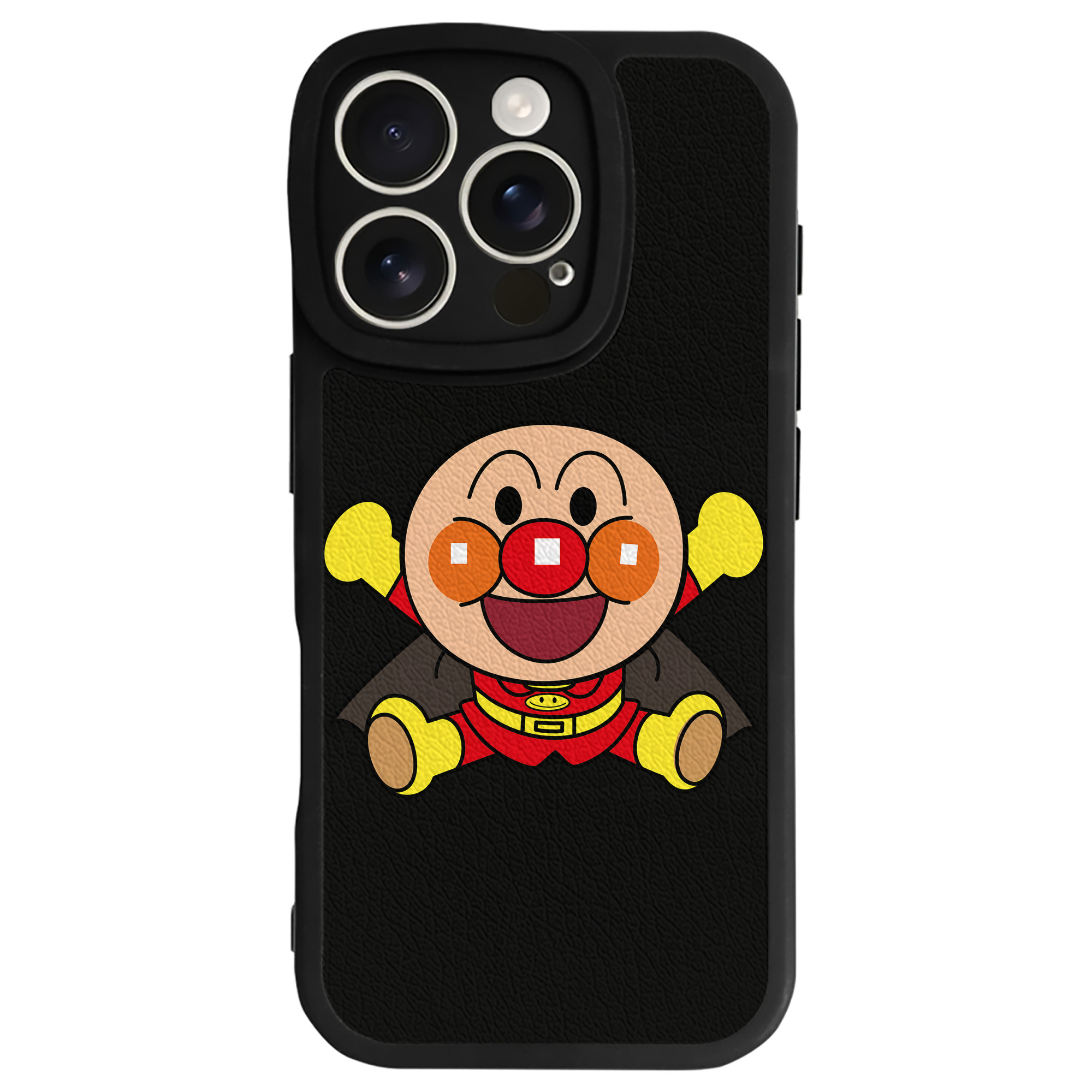 （画像用） アンパンマン Anpanman 【iPhone 16シリーズ対応】シリコンスマホケース（レザー調） 材質：シリコン